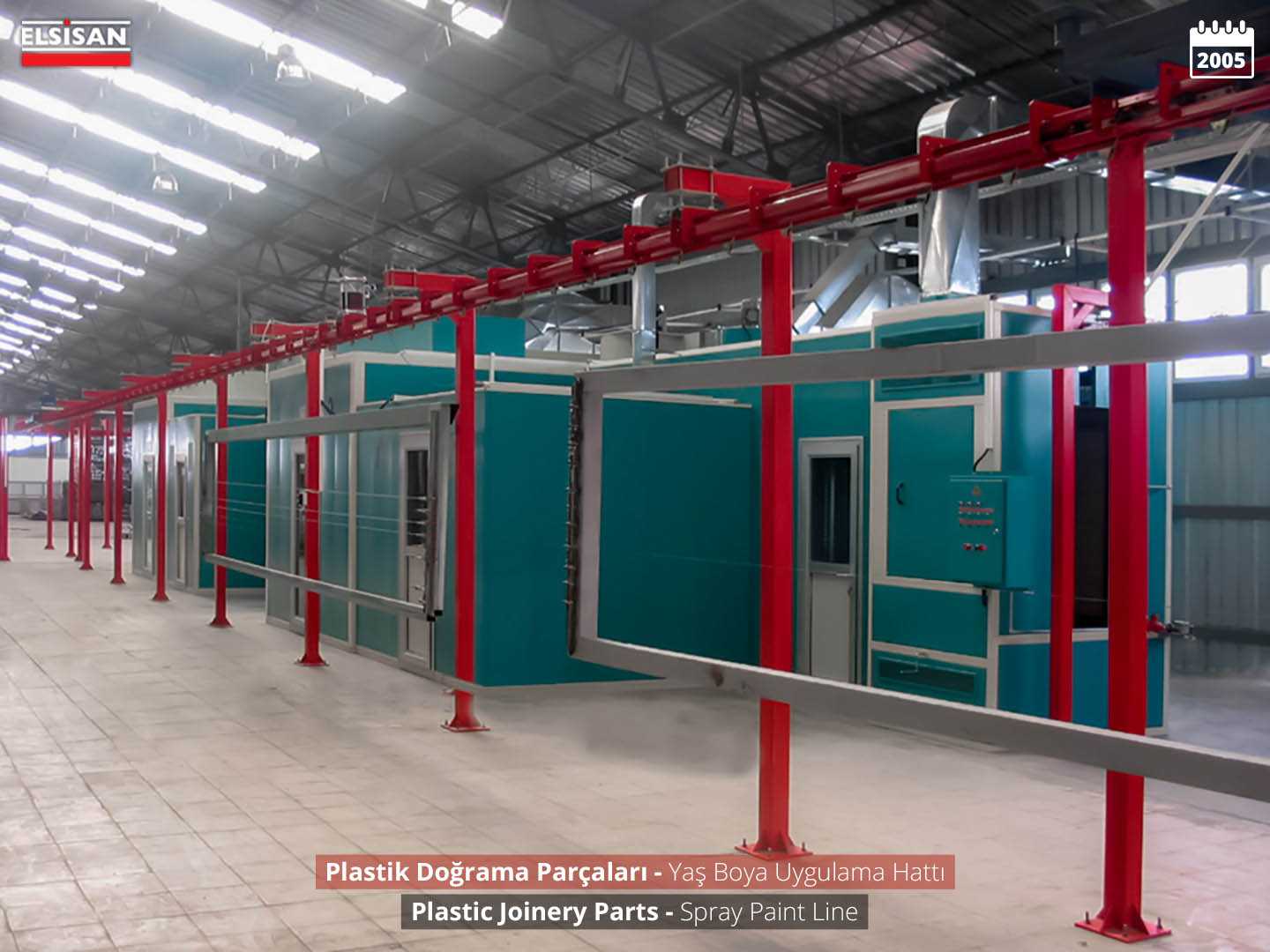 Plastic Joinery Parts Spray Paint Line Elsisan